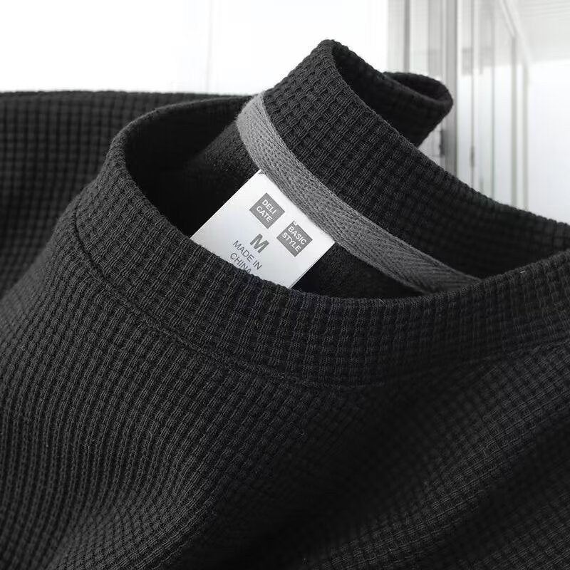 Waffle Men's Casual Half-sleeve Summer Wear
