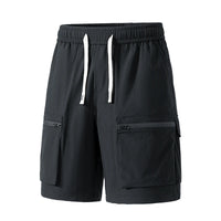 Summer Casual Shorts Men's Plus Size Elastic Waist Quick-dry Sports Shorts Jogger Fishing Cycling Multi-pocket Overalls Shorts