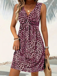 Women's Twisted Leopard Print Casual Dress