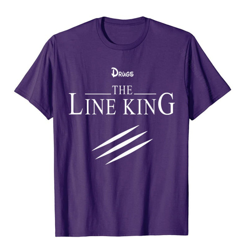 Funny Drug Line King T-shirt Fashion Birth