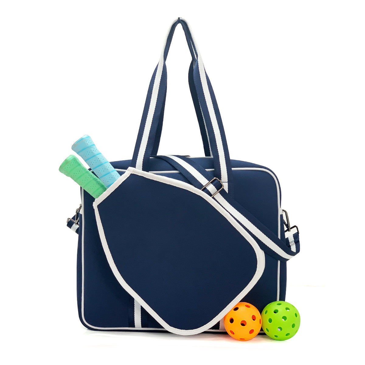 Striped Outdoor Neoprene Travel Portable Crossbody Shoulder Tennis Pack