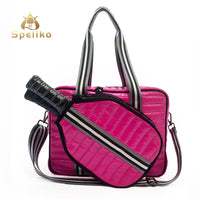 Striped Outdoor Neoprene Travel Portable Crossbody Shoulder Tennis Pack