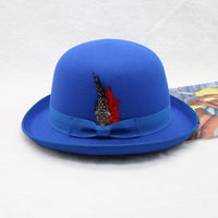 Elegant Bow Curling Woolen British Vintage Top Bucket Hat