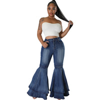 Women's European And American Fashion All-match Wide Leg Denim Stretch Flared Pants