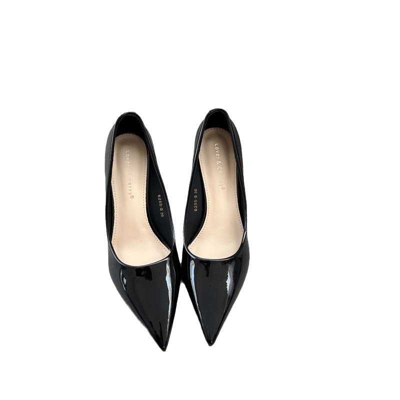 Spring And Autumn Pumps Tight Shallow Mouth All-Match Pointed Stiletto Heel