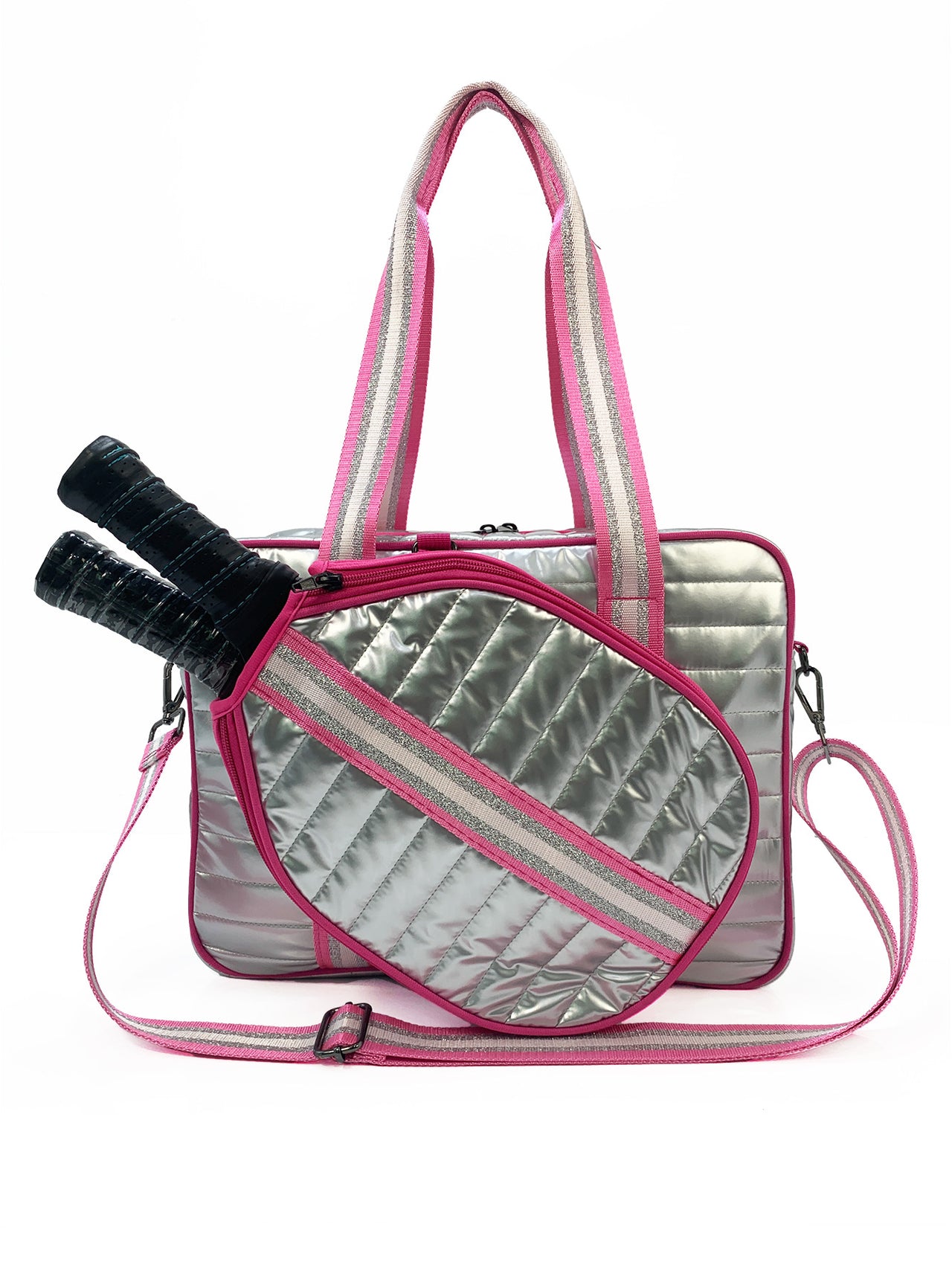 Striped Outdoor Neoprene Travel Portable Crossbody Shoulder Tennis Pack