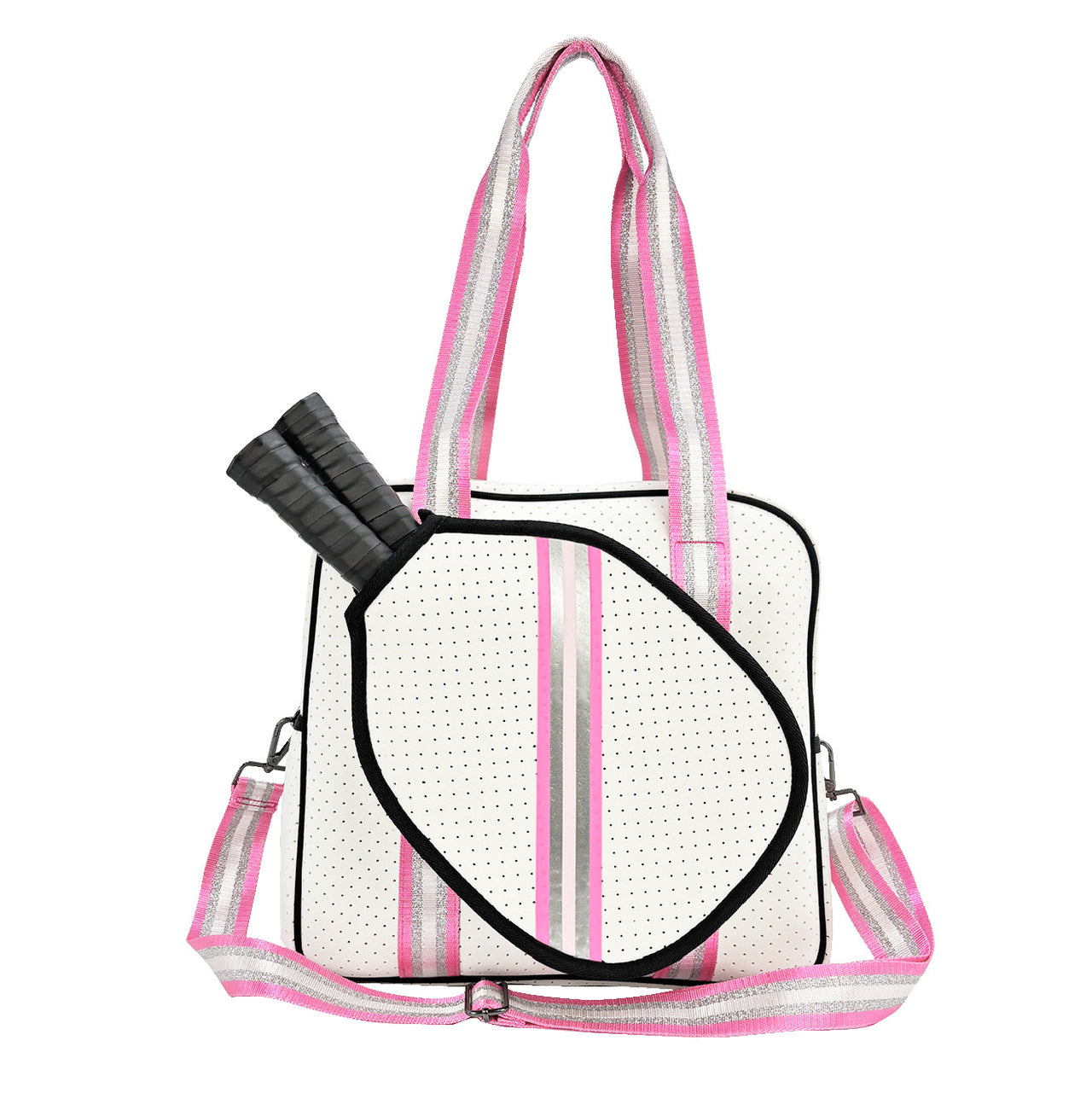 Striped Outdoor Neoprene Travel Portable Crossbody Shoulder Tennis Pack