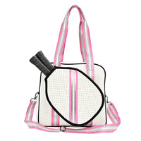 Striped Outdoor Neoprene Travel Portable Crossbody Shoulder Tennis Pack