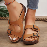 Casual Fashion Platform Increased Plus Size Women's Summer Wedge Platform Slippers