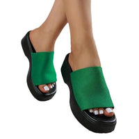 Women's Simple All-match Wedge Platform Slippers