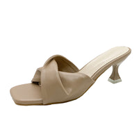 Simple High Heel Shoes Outdoor Semi-slippers