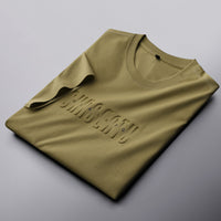 Summer Seamless Mercerized Cotton Solid Color Short-sleeved T-shirt Men's Round Neck