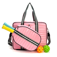 Striped Outdoor Neoprene Travel Portable Crossbody Shoulder Tennis Pack