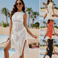 Vest Knitted Beach Dress Bikini Jacket Beachwear Vacation Clothes