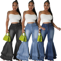 Women's European And American Fashion All-match Wide Leg Denim Stretch Flared Pants