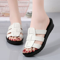 Large Size Flat Bottom Women's Slippers Fashionable Soft Bottom