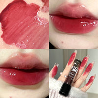 Little Bear Dudu No Stain On Cup Water Light Mirror Lip Lacquer