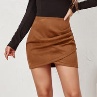 Solid Color Sheath Skirt Autumn And Winter Irregular Women's Clothing