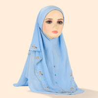 Women's Embroidered Lace Double-layer Chiffon Beading Cap