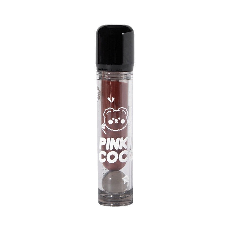 Little Bear Dudu No Stain On Cup Water Light Mirror Lip Lacquer
