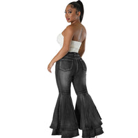 Women's European And American Fashion All-match Wide Leg Denim Stretch Flared Pants