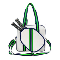 Striped Outdoor Neoprene Travel Portable Crossbody Shoulder Tennis Pack