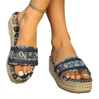 Rope Bottom Sponge Cake Slipper Female Plus Size