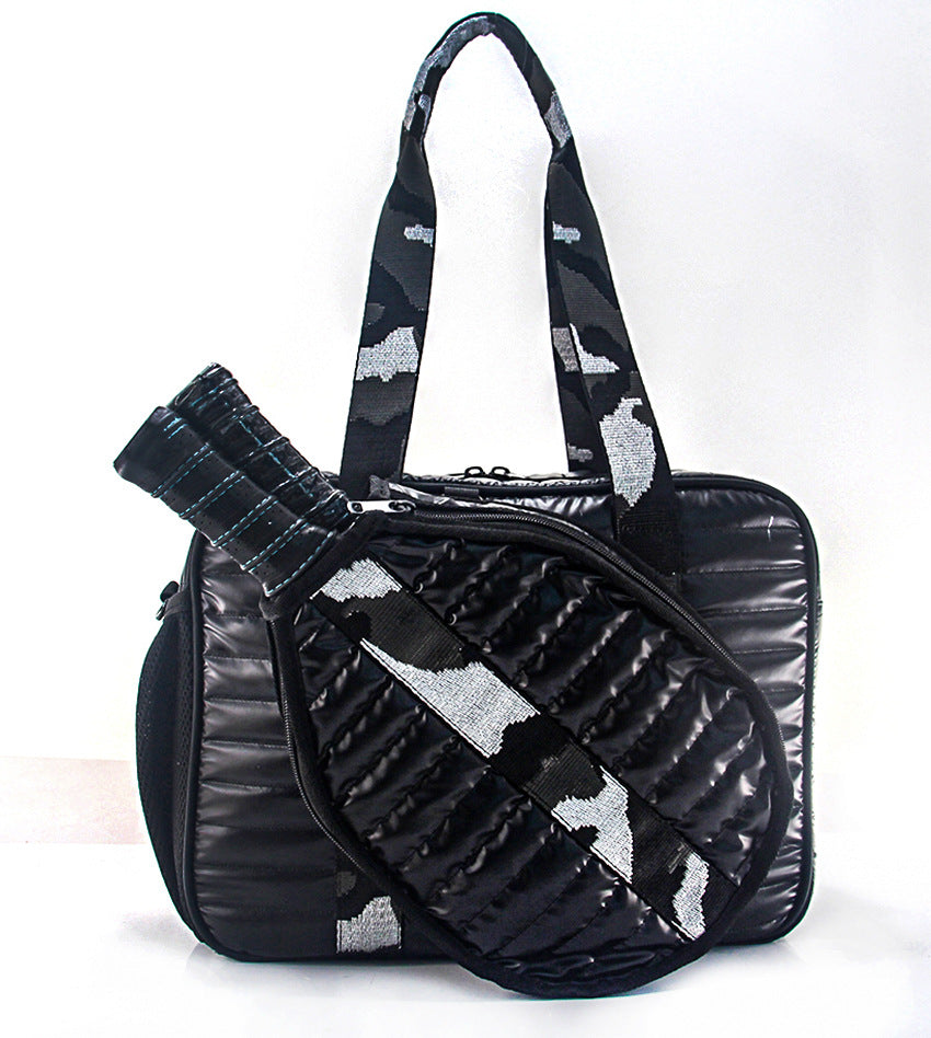 Striped Outdoor Neoprene Travel Portable Crossbody Shoulder Tennis Pack