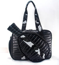 Striped Outdoor Neoprene Travel Portable Crossbody Shoulder Tennis Pack