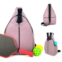 Striped Outdoor Neoprene Travel Portable Crossbody Shoulder Tennis Pack