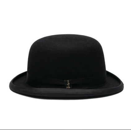 Elegant Bow Curling Woolen British Vintage Top Bucket Hat