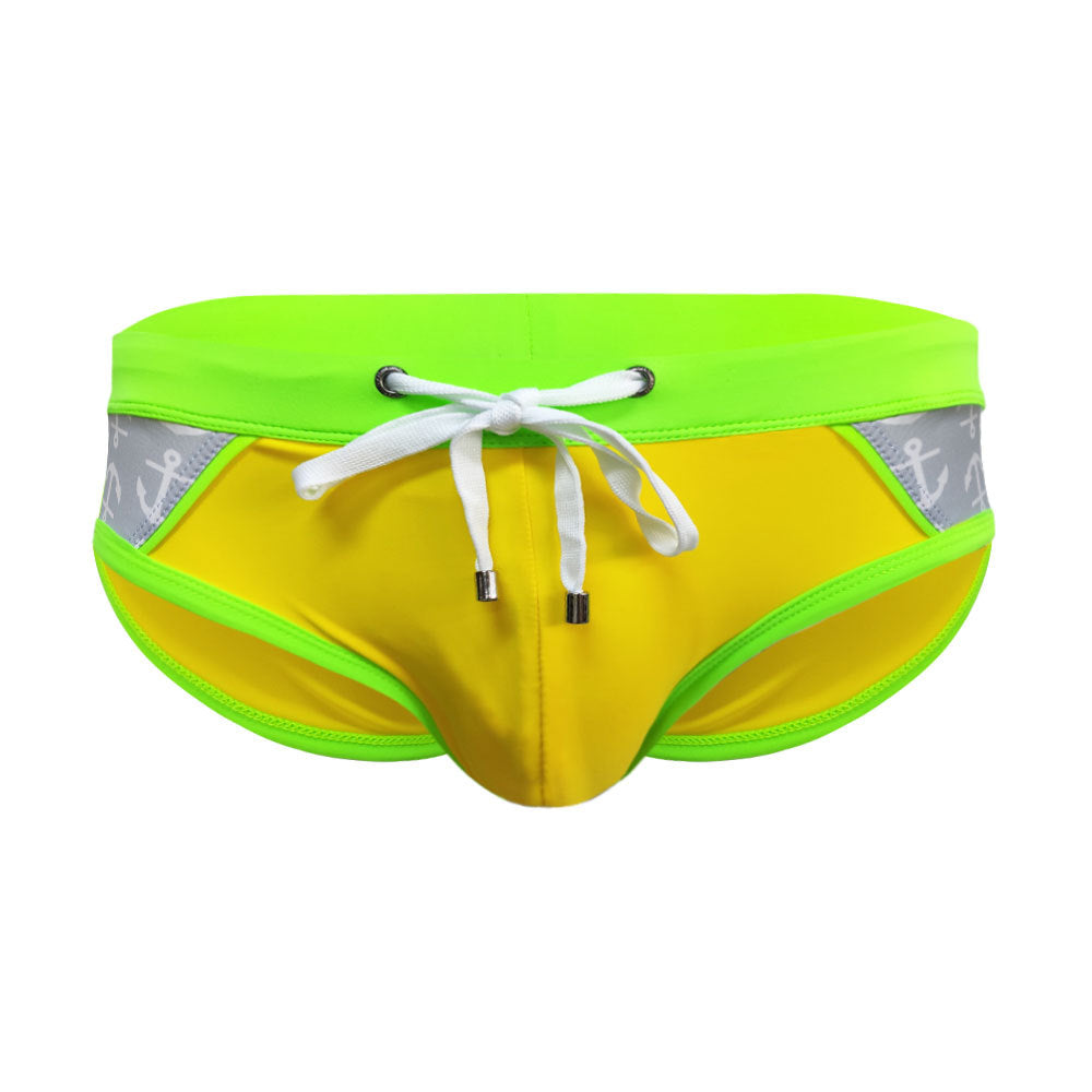 Color Matching Swim Briefs Close-fitting Simple Briefs