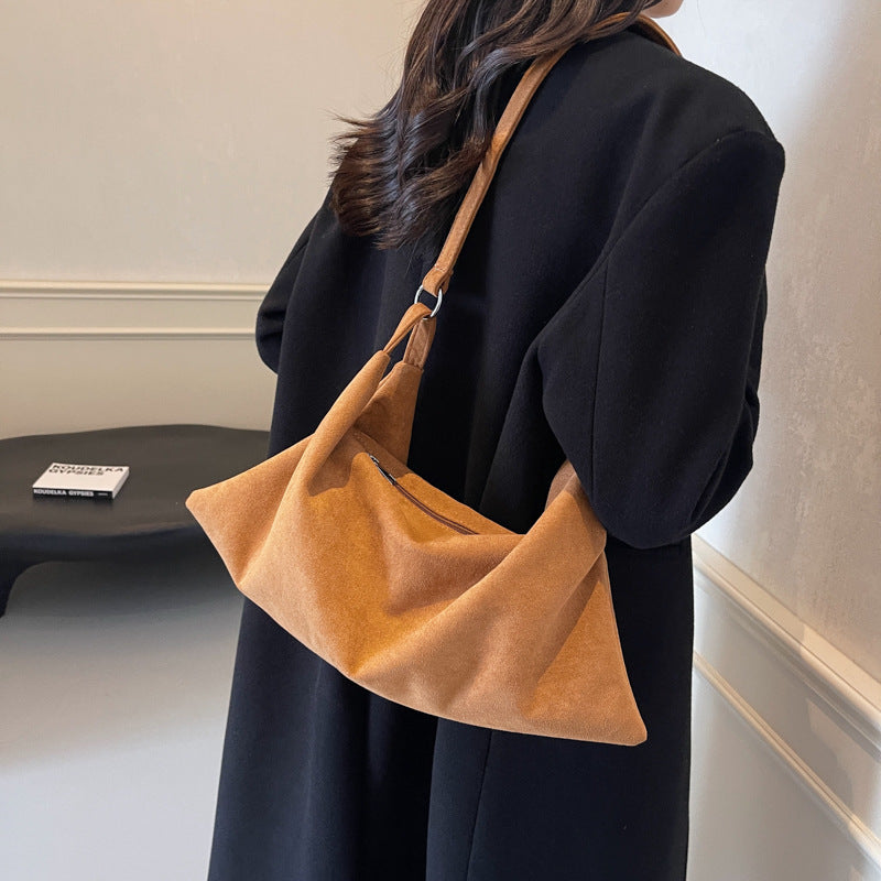 Pu Fabric Portable Shoulder Bag Versatile Simple Messenger Bag