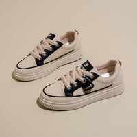 Women's Korean-style Comfortable White Platform Sneakers