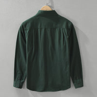 Men's Simplicity Long Sleeve Shirt Casual All-match Literary Loose Top