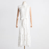 Personality French Embroidery Stitching Dress Women