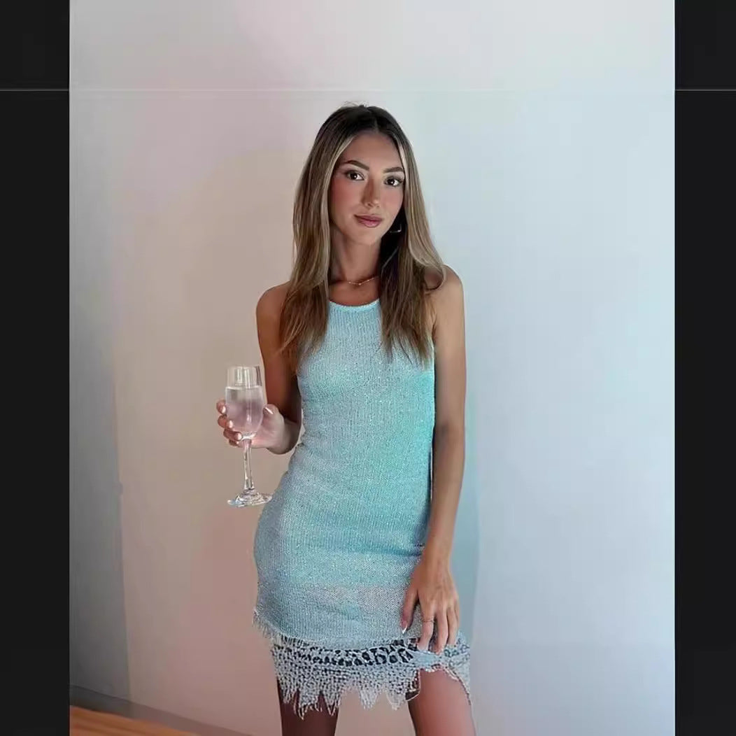 Lady Temperament Lightweight Breathable Tassel Dress