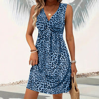 Women's Twisted Leopard Print Casual Dress