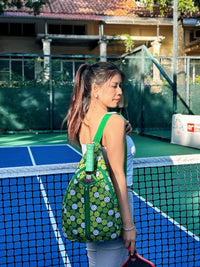Striped Outdoor Neoprene Travel Portable Crossbody Shoulder Tennis Pack