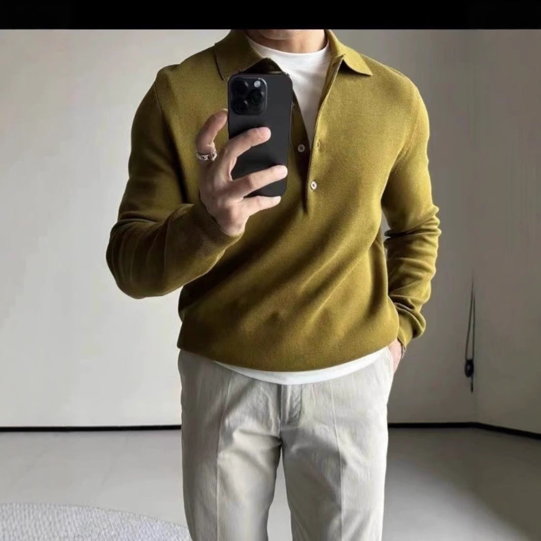 Knitted Long Sleeve Casual Bottoming Shirt