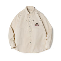 Men's Retro Indian Totem Creamy-white Long-sleeved Shirt