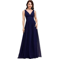 Evening Gown Plus And Extra Size Deep V-neck Dress