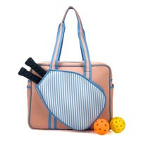 Striped Outdoor Neoprene Travel Portable Crossbody Shoulder Tennis Pack