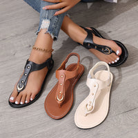 Summer New Foreign Trade Plus Size Flip-Toe Comfortable Outdoor Elastic Strap Sandals
