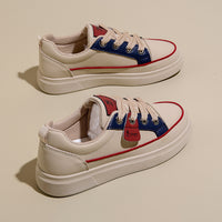 Women's Korean-style Comfortable White Platform Sneakers
