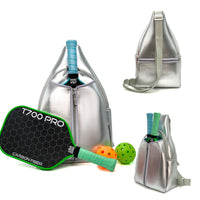 Striped Outdoor Neoprene Travel Portable Crossbody Shoulder Tennis Pack