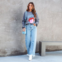 Women's Fashion Simple Tassel Straight-leg Trousers
