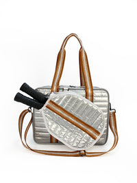 Striped Outdoor Neoprene Travel Portable Crossbody Shoulder Tennis Pack