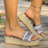 Rope Bottom Sponge Cake Slipper Female Plus Size