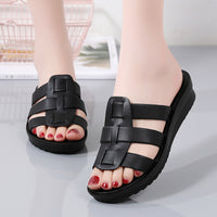 Large Size Flat Bottom Women's Slippers Fashionable Soft Bottom
